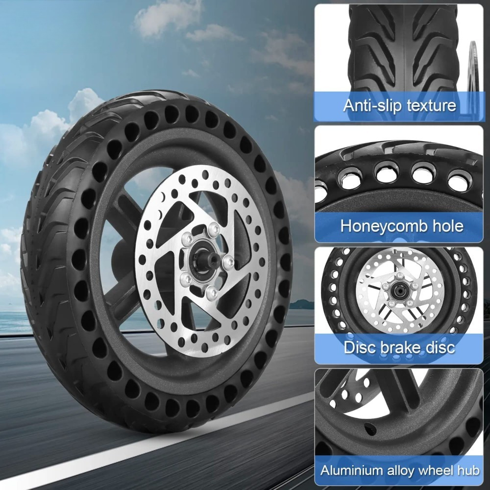 Wheel Tire With And Brake Disc For Electric Scooters, Anti-puncture Wheel For Adults, Compatible With Xiaomi M365