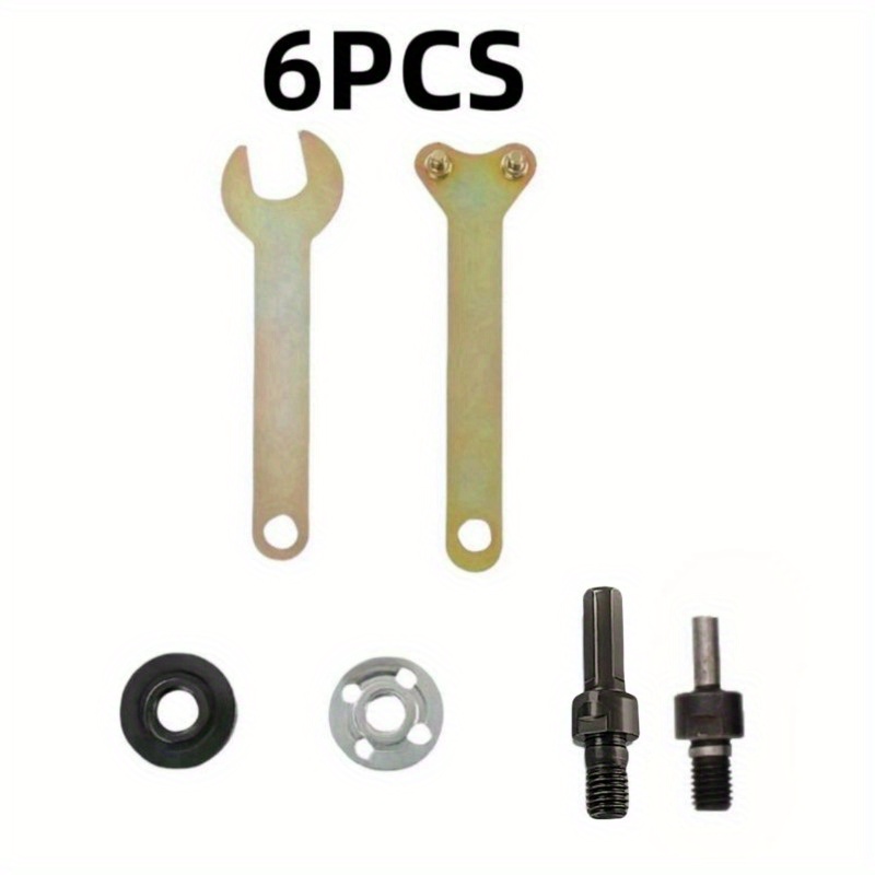 2/4/6 Electric Drill Conversion Angle Grinder Adapter Kit, 0.6cm/0.236 Inch And 1cm/0.39 Inch Adapter. Sanding, Polishing, Kit Accessories Tools