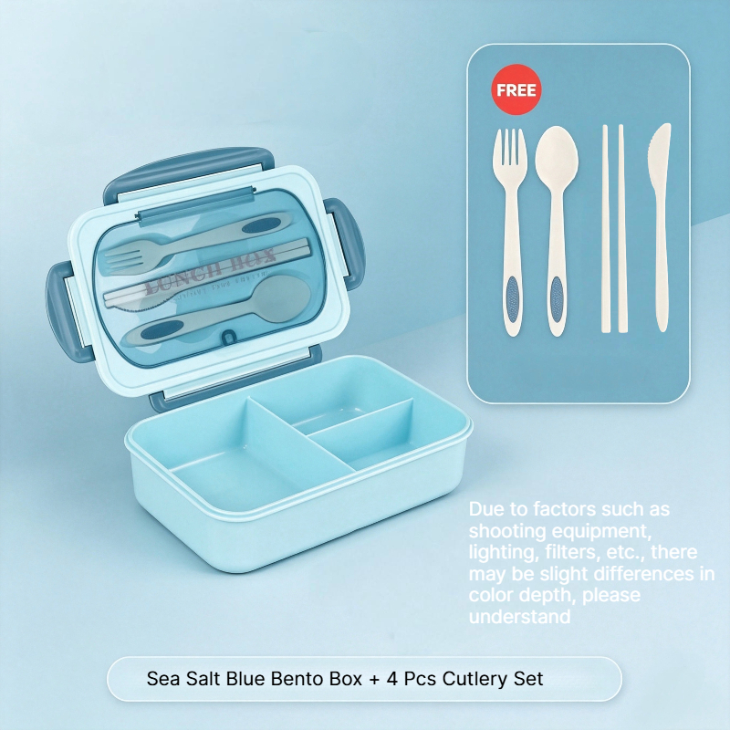 TEMU Multi-compartment Lunch Bento Box | Leak-proof Seal, Compartments Prevent Food Odor Mixing, Microwave Safe, Freezer Safe | Multiple Colors ,