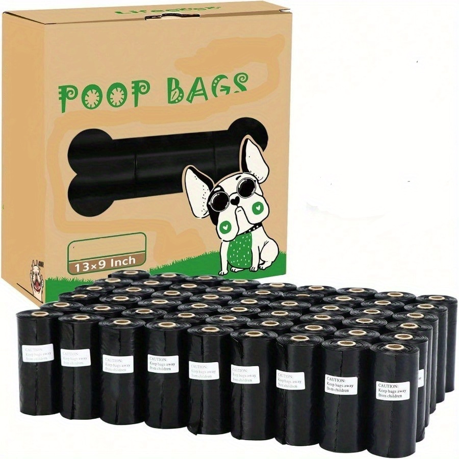 E-shop 810 Stück/54 Rollen Geruchsneutrale, auslaufsichere Hundekotbeutel | 33,02x22,86 cm, robuste Polyethylen-Haustierabfallbeutel mit reißfestem