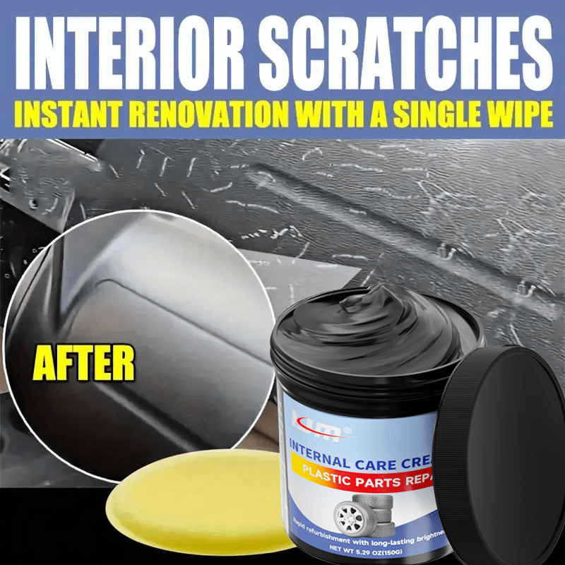 

Auto Interior Renovation Kit - Plastic Part Refurbishment And Tire Shine Maintenance, Car Detailing For Added And Anti-aging Protection, Suitable For Vehicle Types - Single Pack, 5.29 Oz (150g)