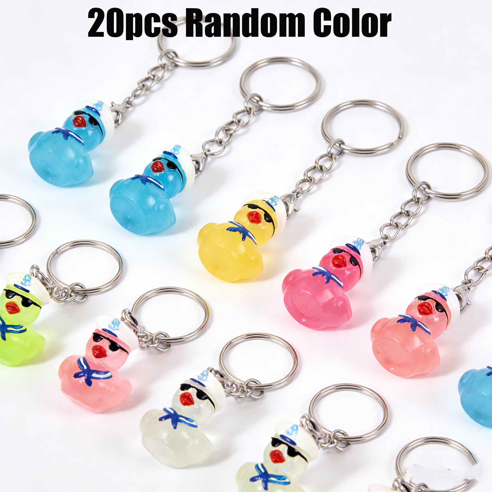 TEMU 20pcs Glow In The Dark Mini Resin Cowboy Duck Figurines Cute Western Decor Home Desk Table Ornament Miniature Fairy Garden Aquarium Dollhouse