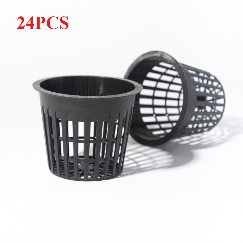 TEMU 24pcs 8 Cm / About 3 Inch Hydroponic Net Cups, Plastic Heavy-duty Planting Baskets, Garden Hydroponic Plant Planting Cups, Hydroponic Plant Net