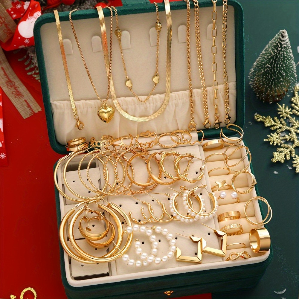 

54 Metal Jewelry Set , Necklaces, , And Bracelets To As Christmas Gifts ()