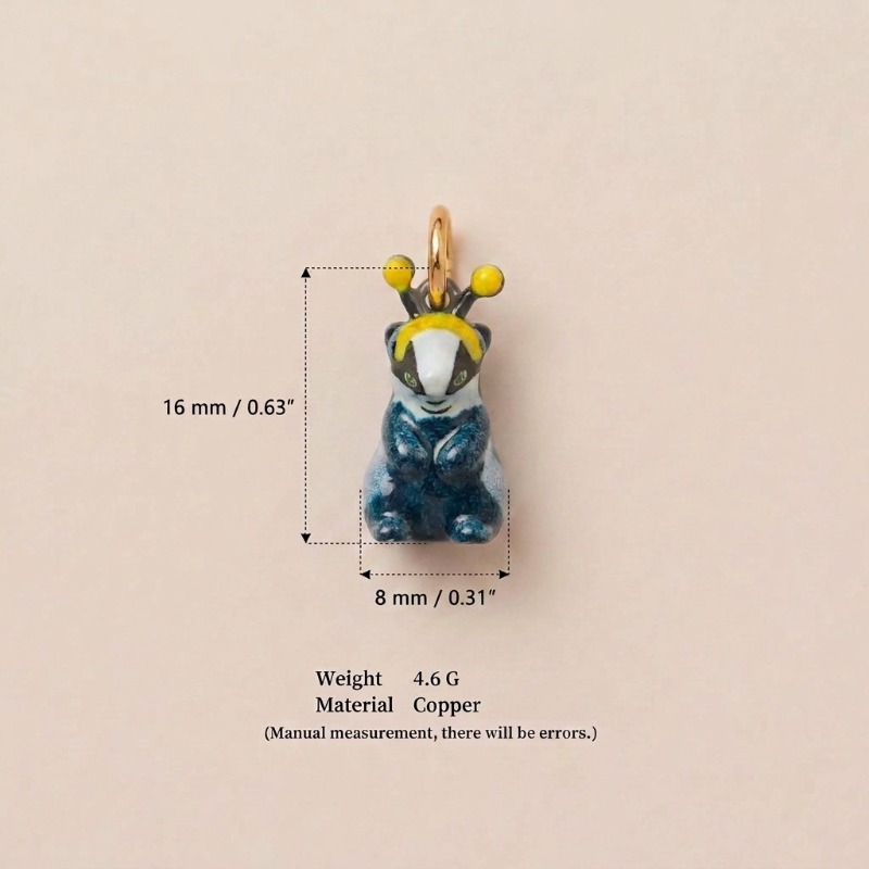 Retro Painted Forest Animal Drip Oil Pendant Necklace