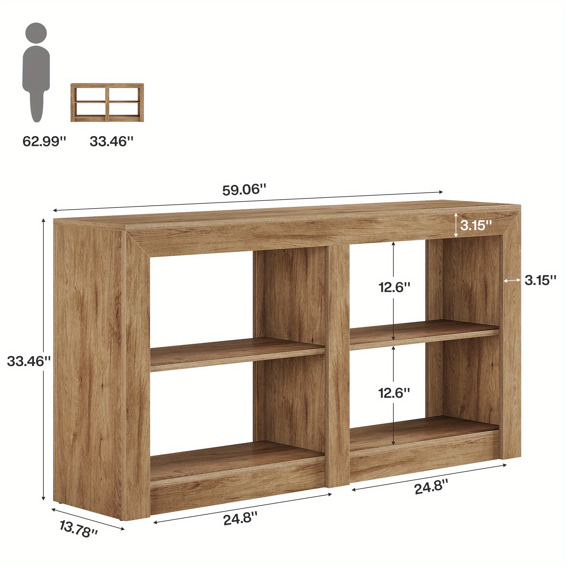 mesa de entrada de granja de 59 pulgadas - mesa de consola de 3 niveles superior de madera laminada, diseño que para , pasillo, - acabado , , no necesita energía eléctrica, mesa de consola para , almacenamiento , estilo contemporáneo, construcción , decoración minimalista, construcción , decoradores 5