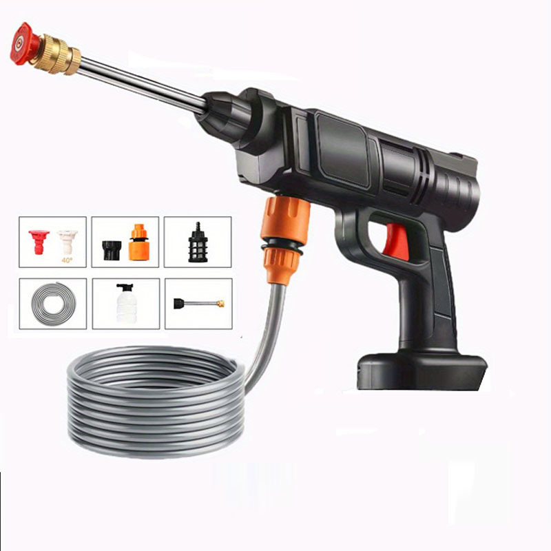 Cleaning Tools Car Wash Supplies Set 300W 30Bar High Pressure Washer Water Gun, High Pressure Cleaning Machine 196.85inch Hose, with Foam Sprayer, Multifunctional Nozzle