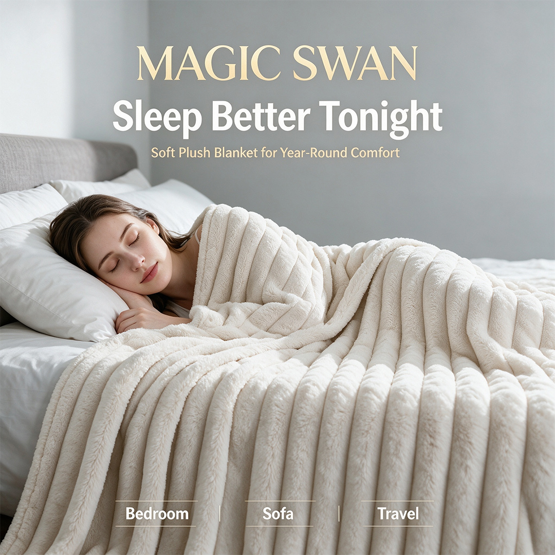 TEMU Soft And Velvet/fleece Blanket, Featuring A Style, Machine Washable, Made Of Faux Rabbit Fur, Suitable For All , Perfect For Use On Beds, Sofas,