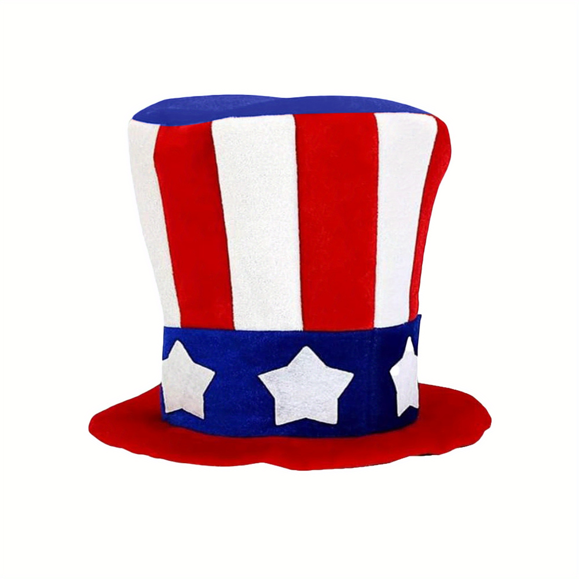 Patriotic   Hat Tree Topper -     Polyester Holiday Decoration for  , Memorial Day, Christmas - Battery-Free Indoor/Outdoor Party Supplies, Indoor Outdoor Decor, Festive Tree Decor, Nobattery Decor
