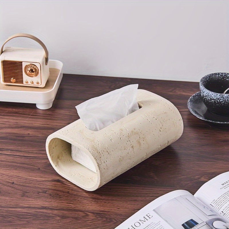 natural   textures tissue box holder rectangular resin decorative cover for bathroom kitchen bedroom living room   durable stylish design bathroom decor and accessories kitchen accessory modern decor item   Product details 7