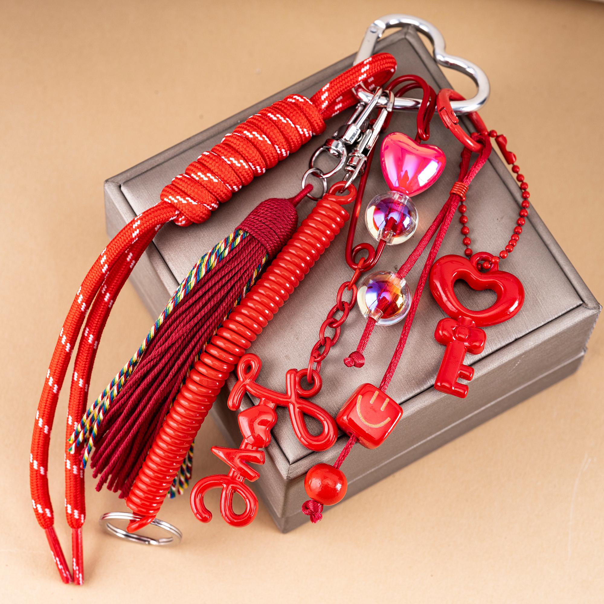 TEMU 2d Flat, 2d Flat Original Luxury Keychain Pendant, Bag Charm, Luxurious Keychain, Mother's Day Valentine's Day High-end Gift, Diy Pendant, Heavy