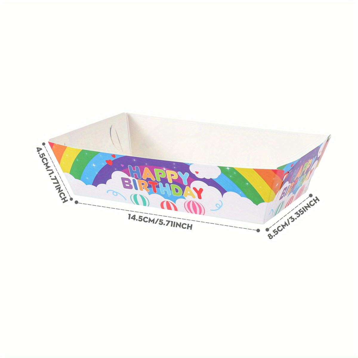 10/ stück regenbogen happy birthday popcorn boxen bunte