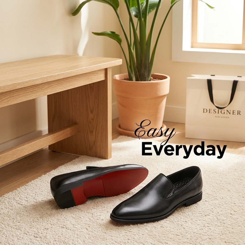 Mens pointed toe red sole formal loafers