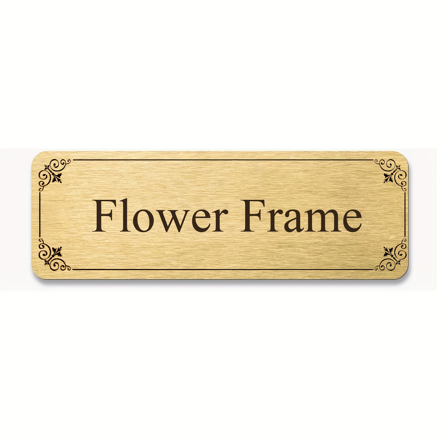 1pc Personalized Nameplate - Solid Stainless Name Plate With Adhesive Backing, Custom Name & Date/text For Wedding, Christmas Awards, Trophies - Desk Name Tag For Office,, Events - 2 Engraving Service