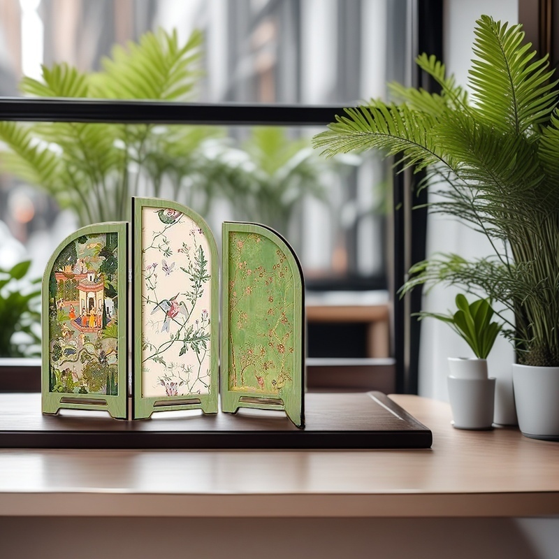 アンティーク雑貨 Beautiful tabletop partitions. Vintage Asian style Table Top mini room dividers | eBay