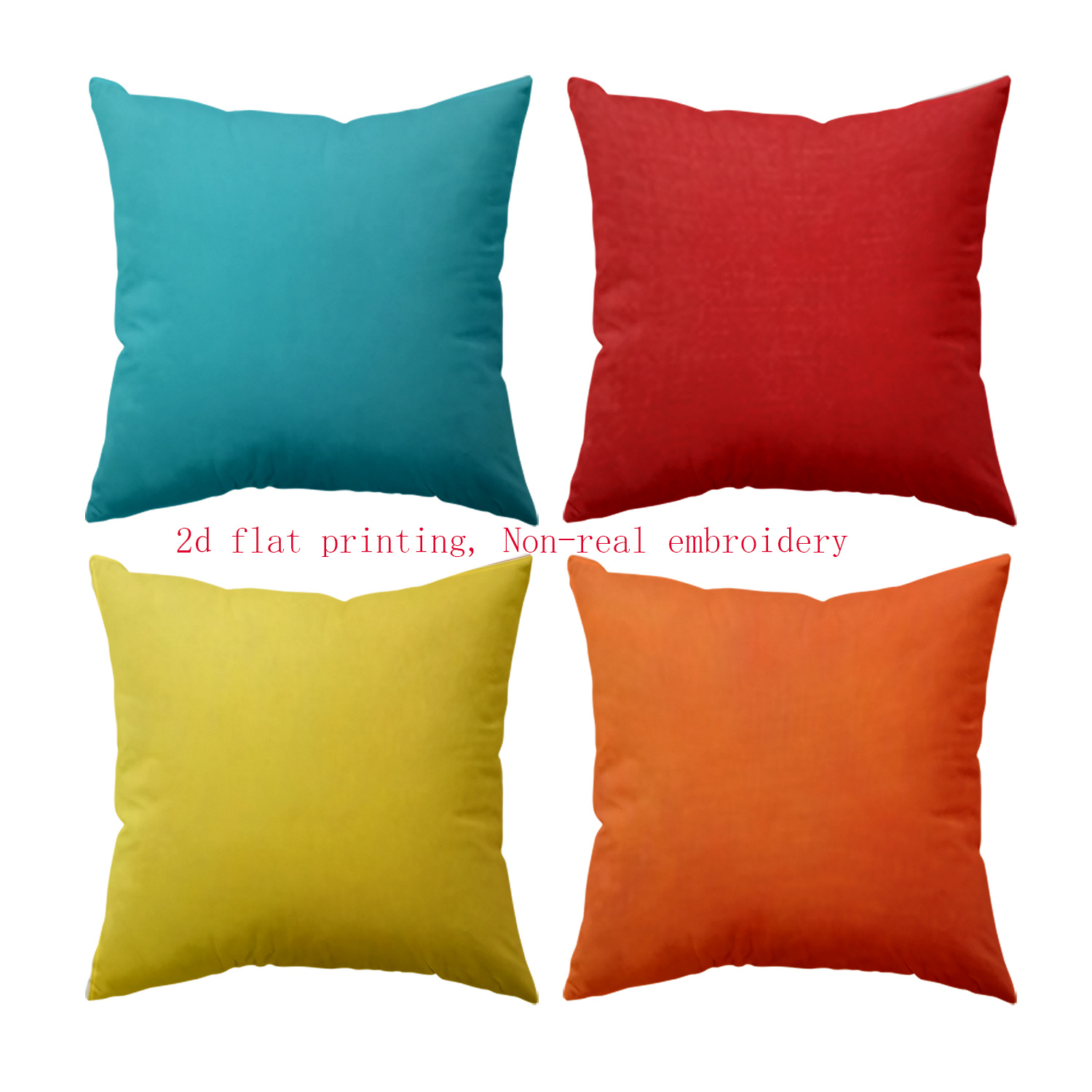 TEMU Lot de 4 housses de coussin, impression 2D plate, style aux , idéal pour la décoration de . Broderie non réelle, adapté pour le canapé du salon