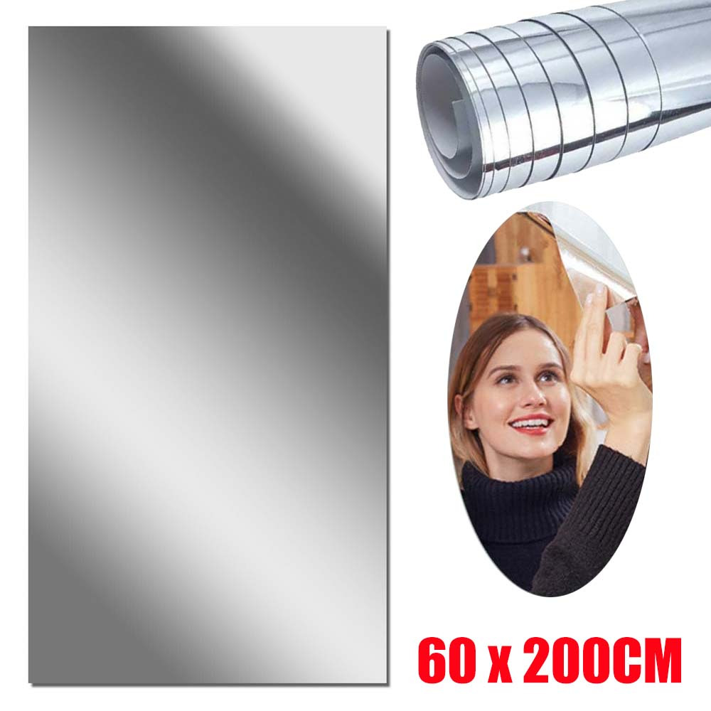 200cm Glass Sticker, Blackout Mirror Sticker, Self Adhesive Full Body Mirror, Wall Mirror