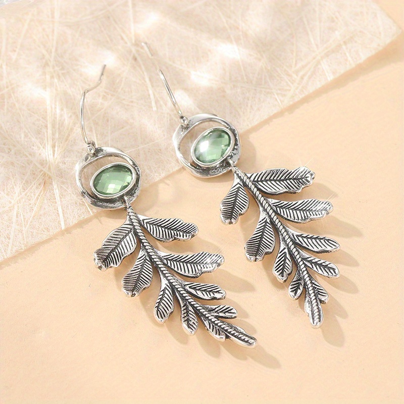 E-shop 1 Paar Retro Boho Langblatt Anhänger Ohrringe, Damen Feiertags Party Kunst Schmuck Ergänzungen, Perfektes Geschenk für Mama