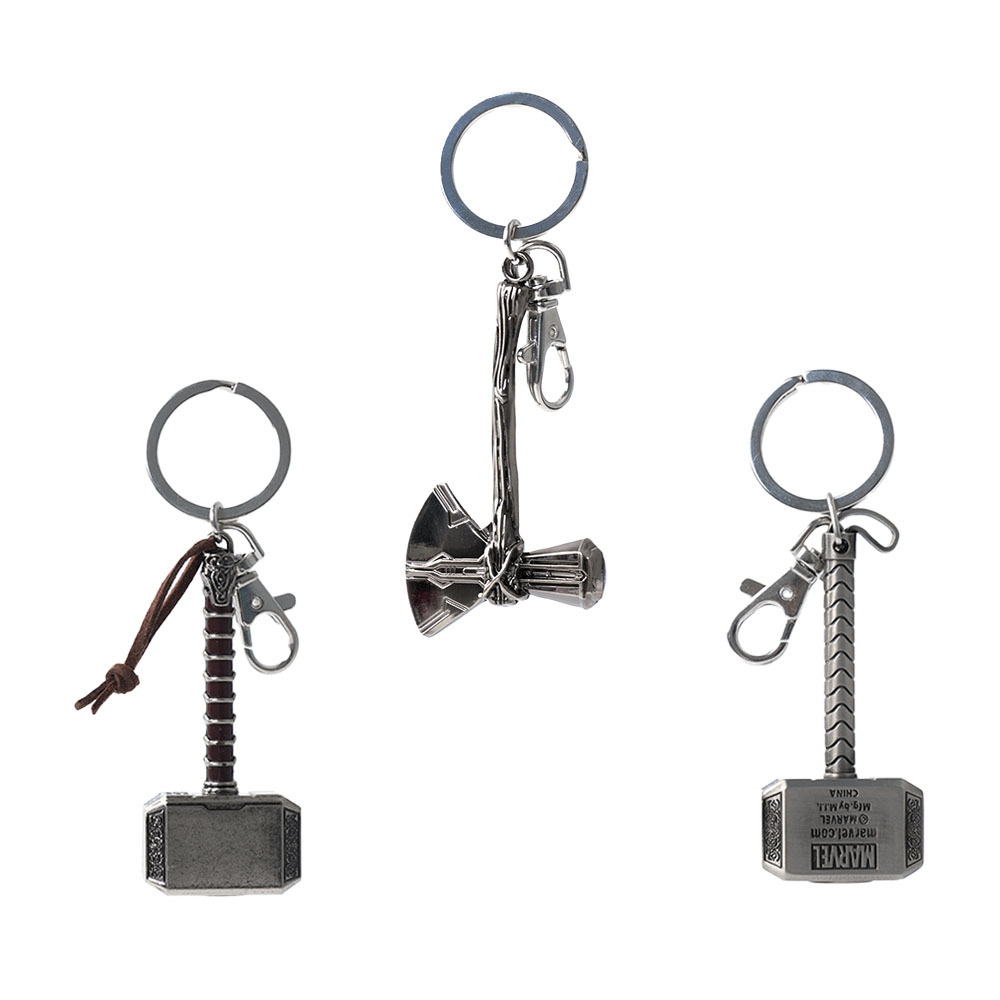 

[authorized, Please Check To Avoid Out] 1pc Marvel Officially Licensed Hammer Pewter Keyring Metal Keychain For Couple Anniversaries Valentine's Birthday Christmas Gifts