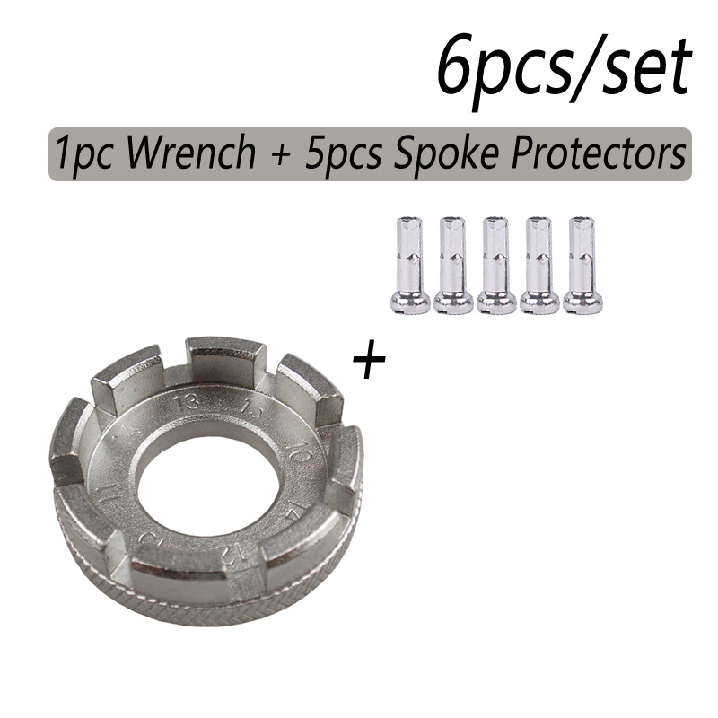 Image of 6pcs Bicycle Wheel Set, And Bicycle Wheel Spokes, Bicycle Repair Tool Set, Mountain Bike Wheel Spokes And Wrench