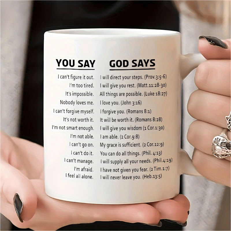 inspirational   god   ceramic coffee mug 11oz black with bible verses christian and more