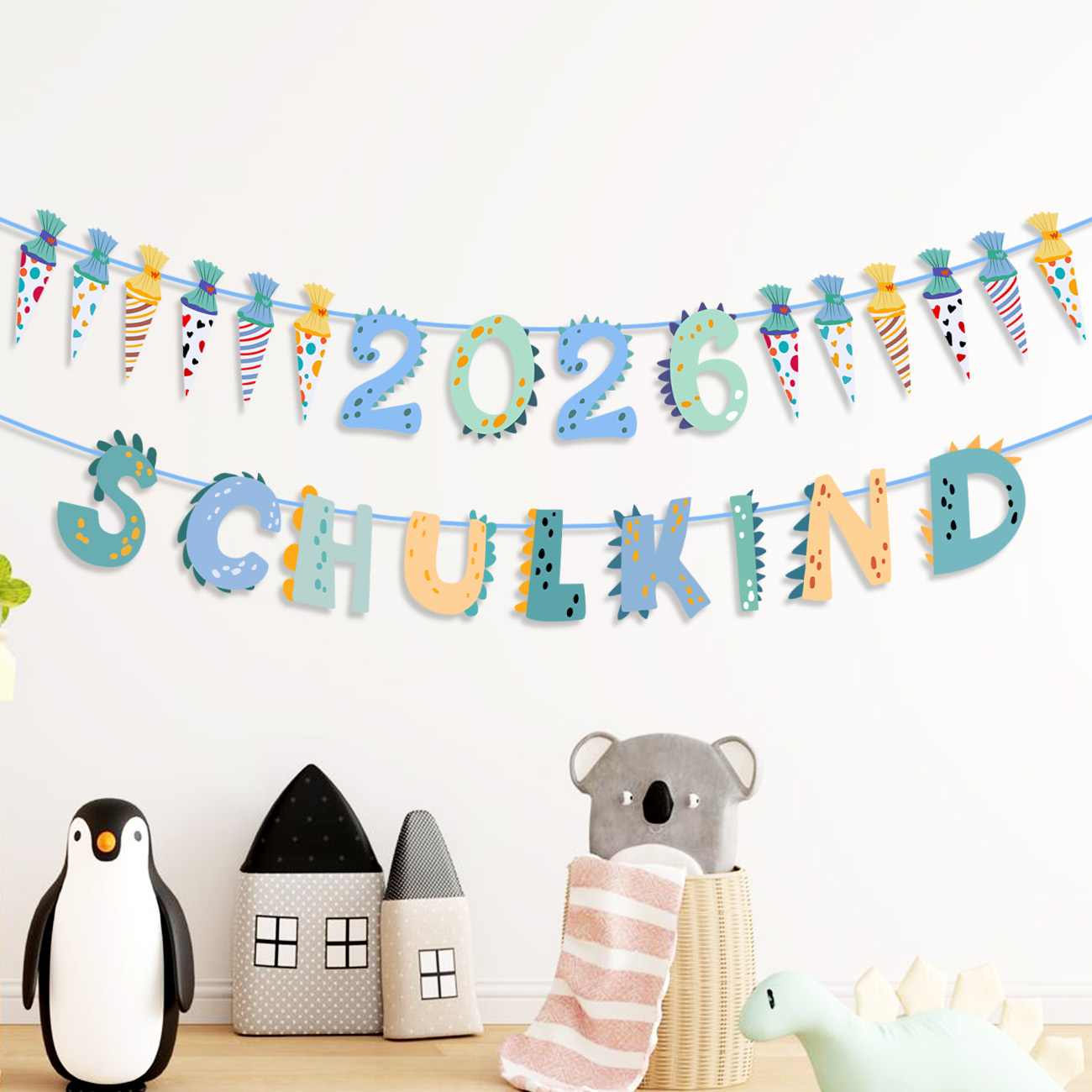 Image of School Child 2026 Decorative Garland Sugar Bags Garland First Day Of School Girl, First Day Of School Decor, Mermaid Back-to-school Decor Girl Set, School Child Party Banner