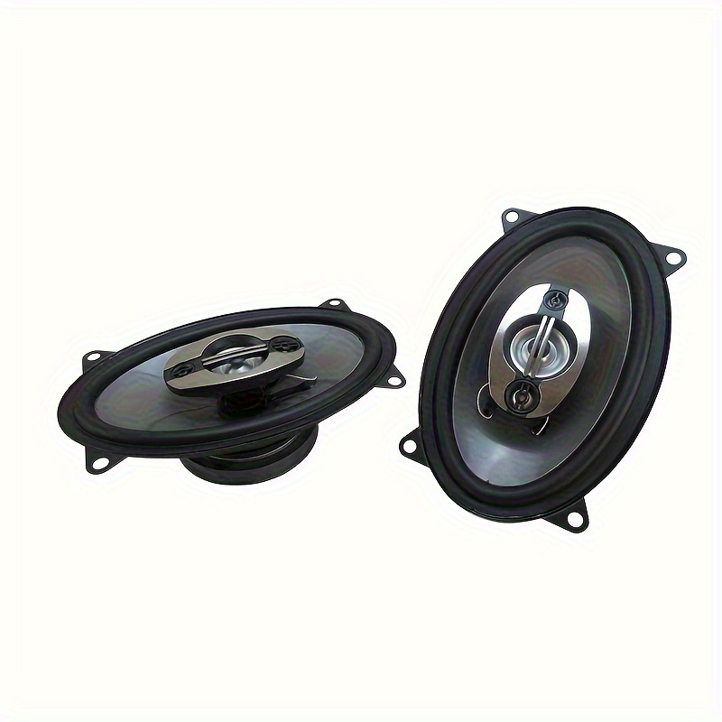 4x6" 450w Coaxial Speakers - 5.2 Surround, 4-ch Hifi Car Audio, Shockproof, Button Control, Flush Mount (black, Non-waterproof, No Battery)
