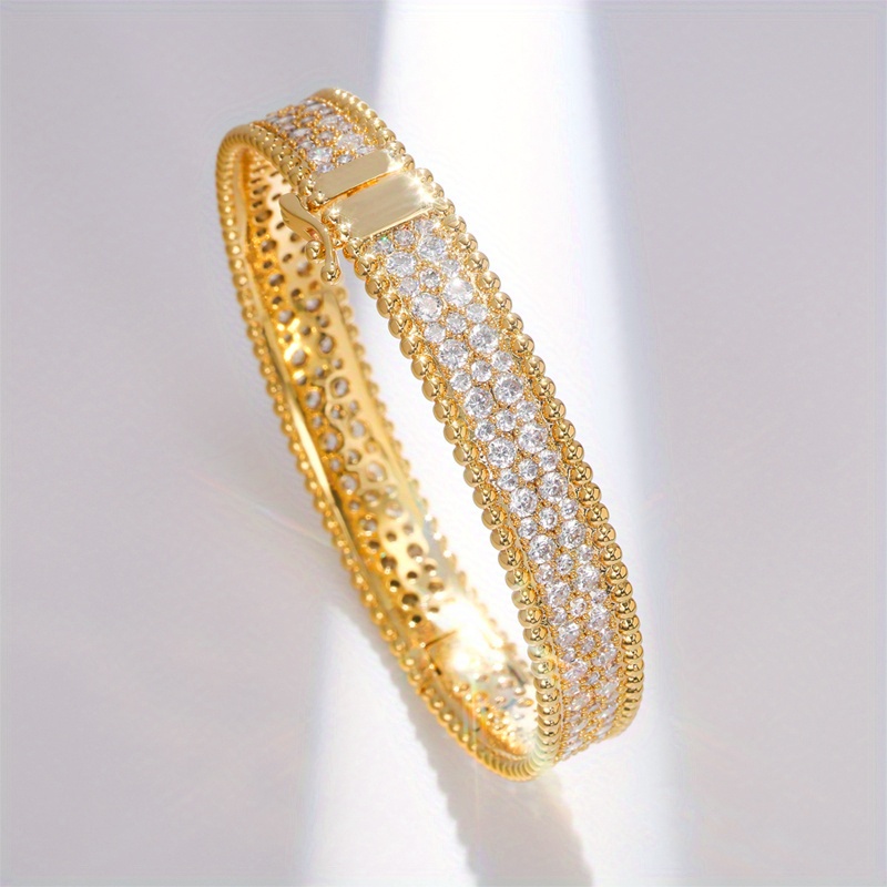 Golden Plated 925 Silver Bracelet with Moissanite - Gift Set