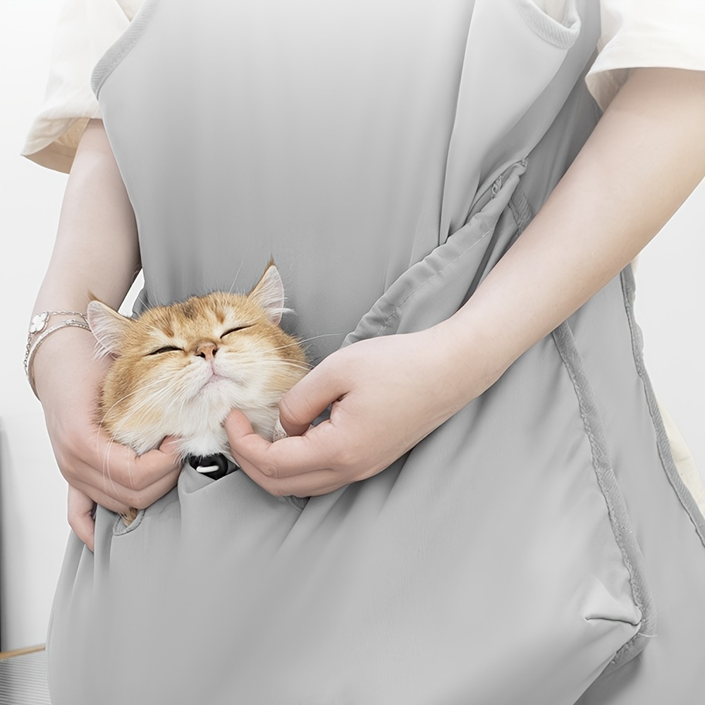 Elastic Pocket Grooming Apron for Pets