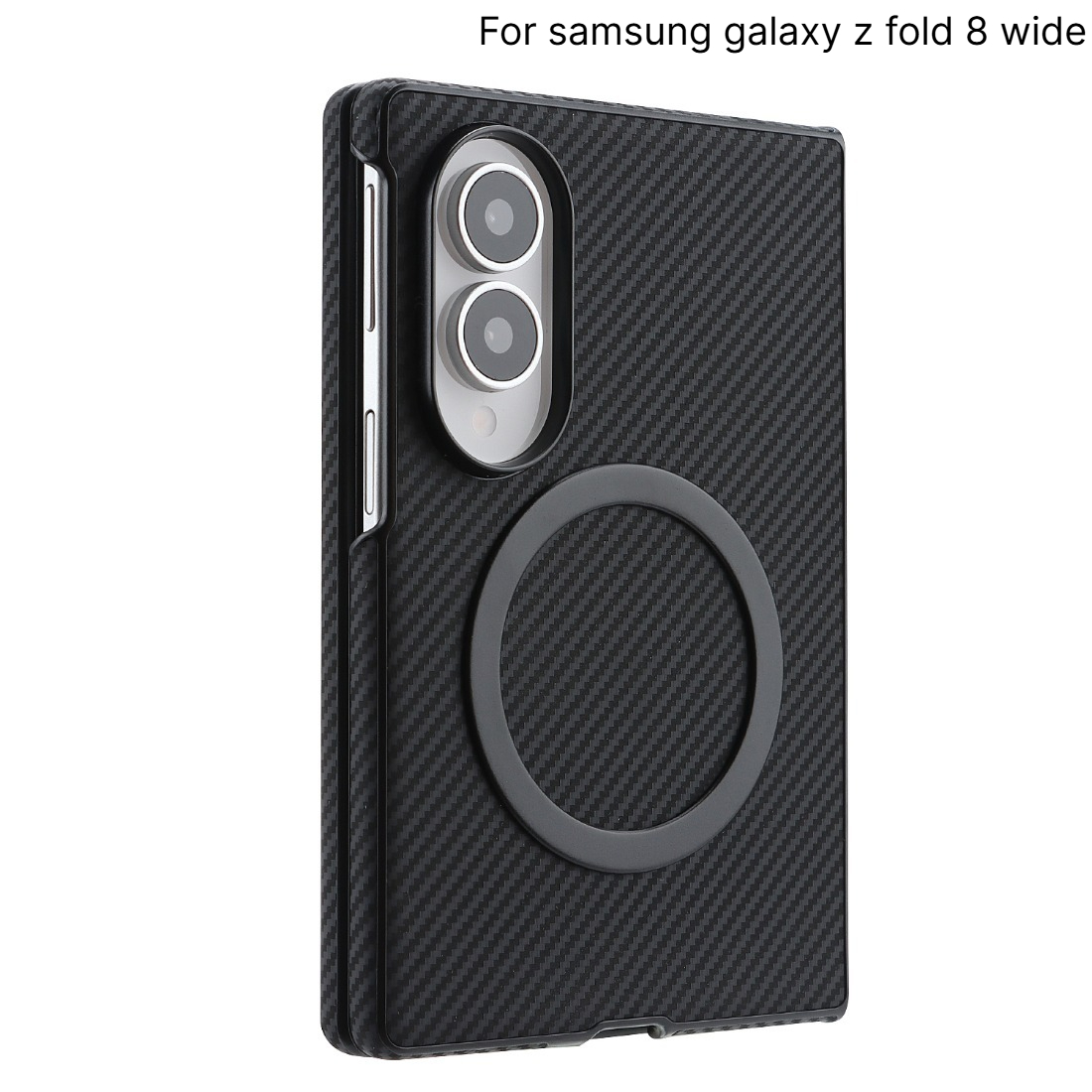 TEMU Phone Case: Carbon Fiber Magnetic Phone Case For Galaxy Z Fold 8 Wide, Compatible With Magsafe Magnetic Accessories, Anti-slip Grip With Flocked