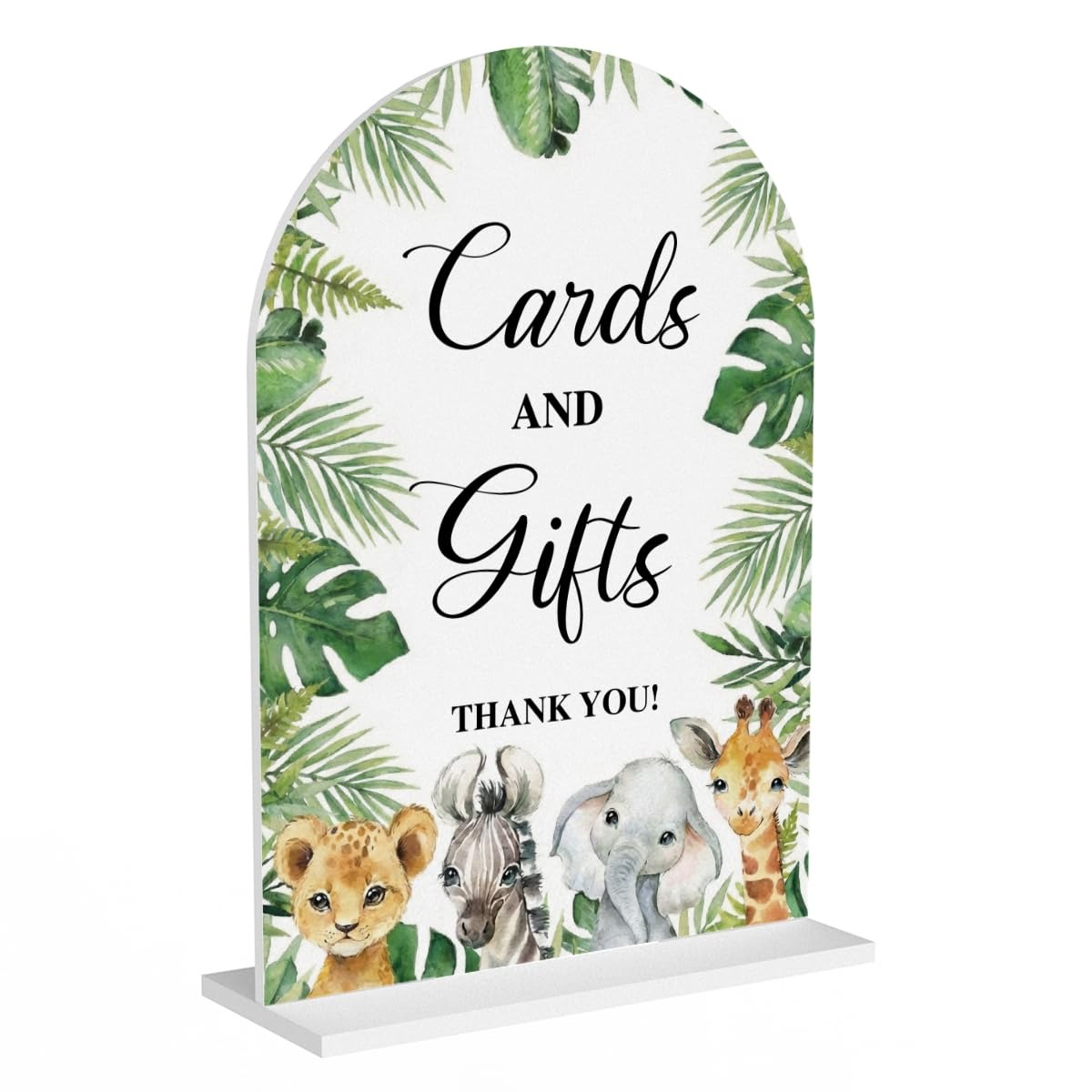 TEMU 2d Flat, Cards And Gifts Sign Jungle Animal Baby Shower Gender Reveal Decor For Gender Neutral Ceremony Reception Table Desk Decor Acrylic Sign