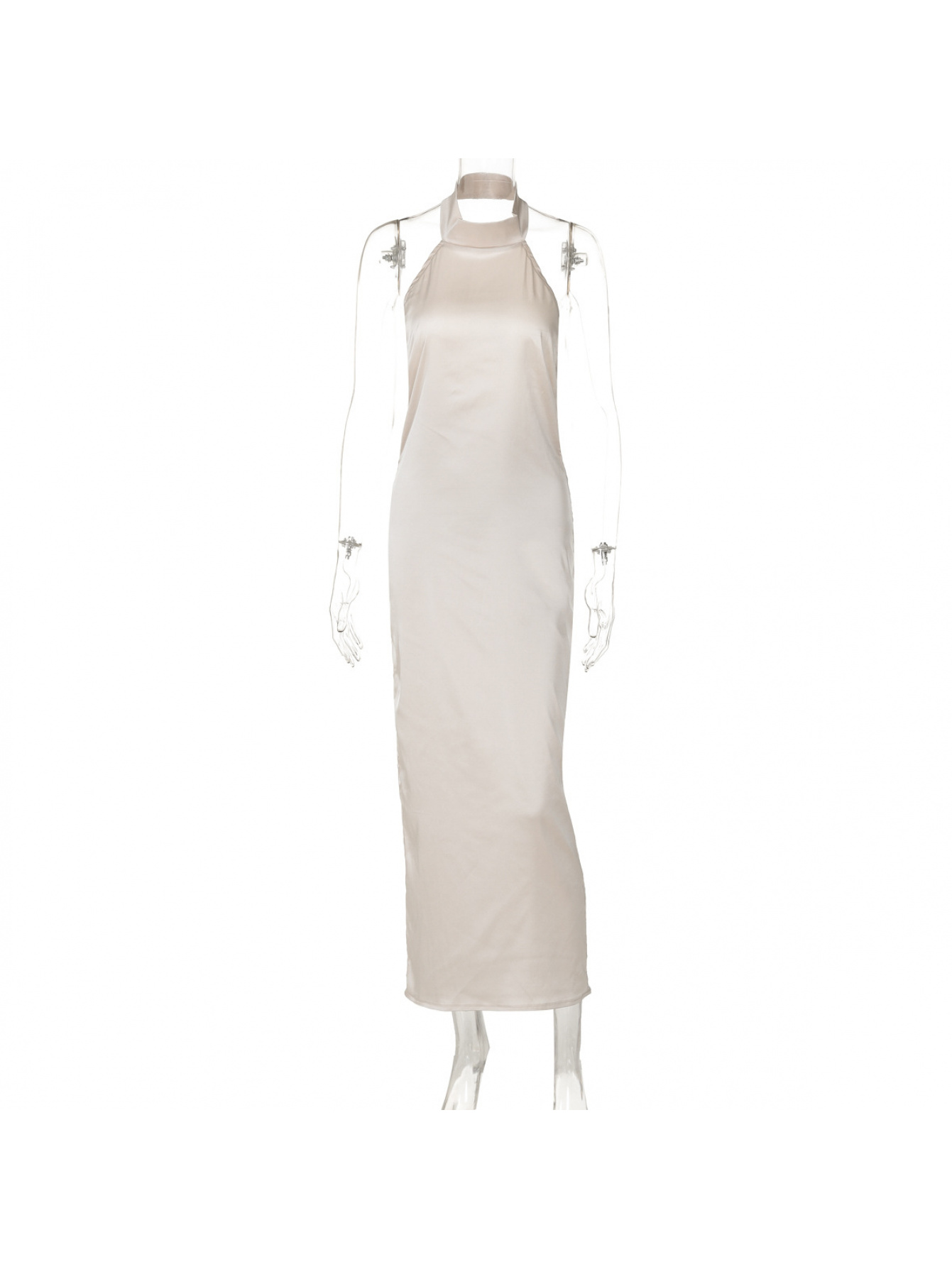 sachin and babi light blue dress V-Neck Backless Satin Long Dress