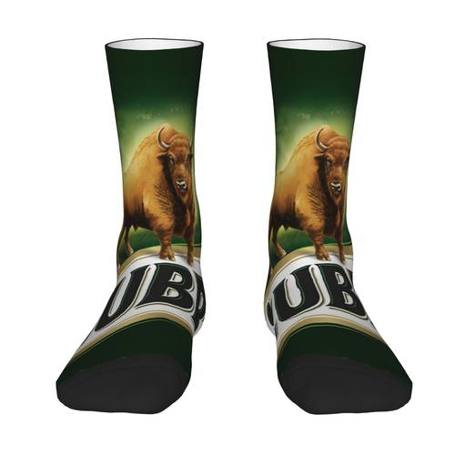 Herren Żubr Grafiksocken - Atmungsaktive Strickware für Freizeit & Sport, Ganzjahreskomfort, Mutiges Tierdruck-Design, Ideales Geschenk für Outdoor-Fans & Alltagsgebrauch (Nur Handwäsche) – Unisex-Stil für Männer, Hip-Hop-Mode, Bequeme Passform, Sammlerstücke