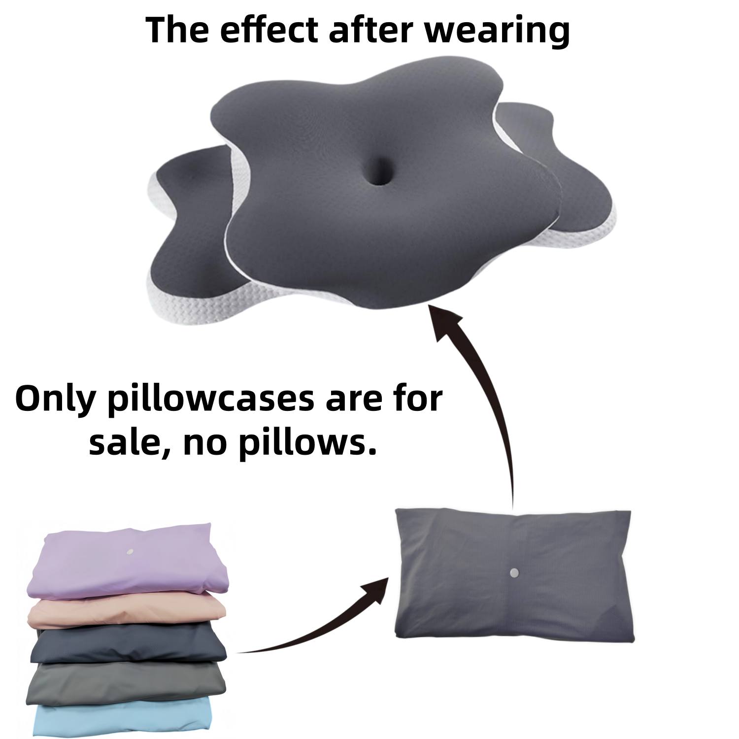 TEMU per cuscino cervicale ergonomica a forma di , regolabile a forma di C/a altezza, con supporto, cuscino cervicale per chi su un fianco/sdraiato/a