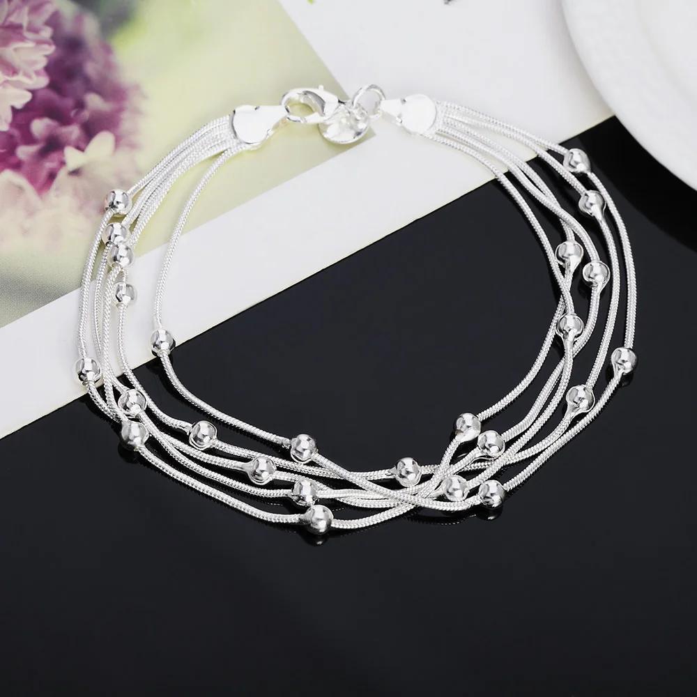 chic beaded bracelet vintage boho style silvery plated   weddings gifts details 1