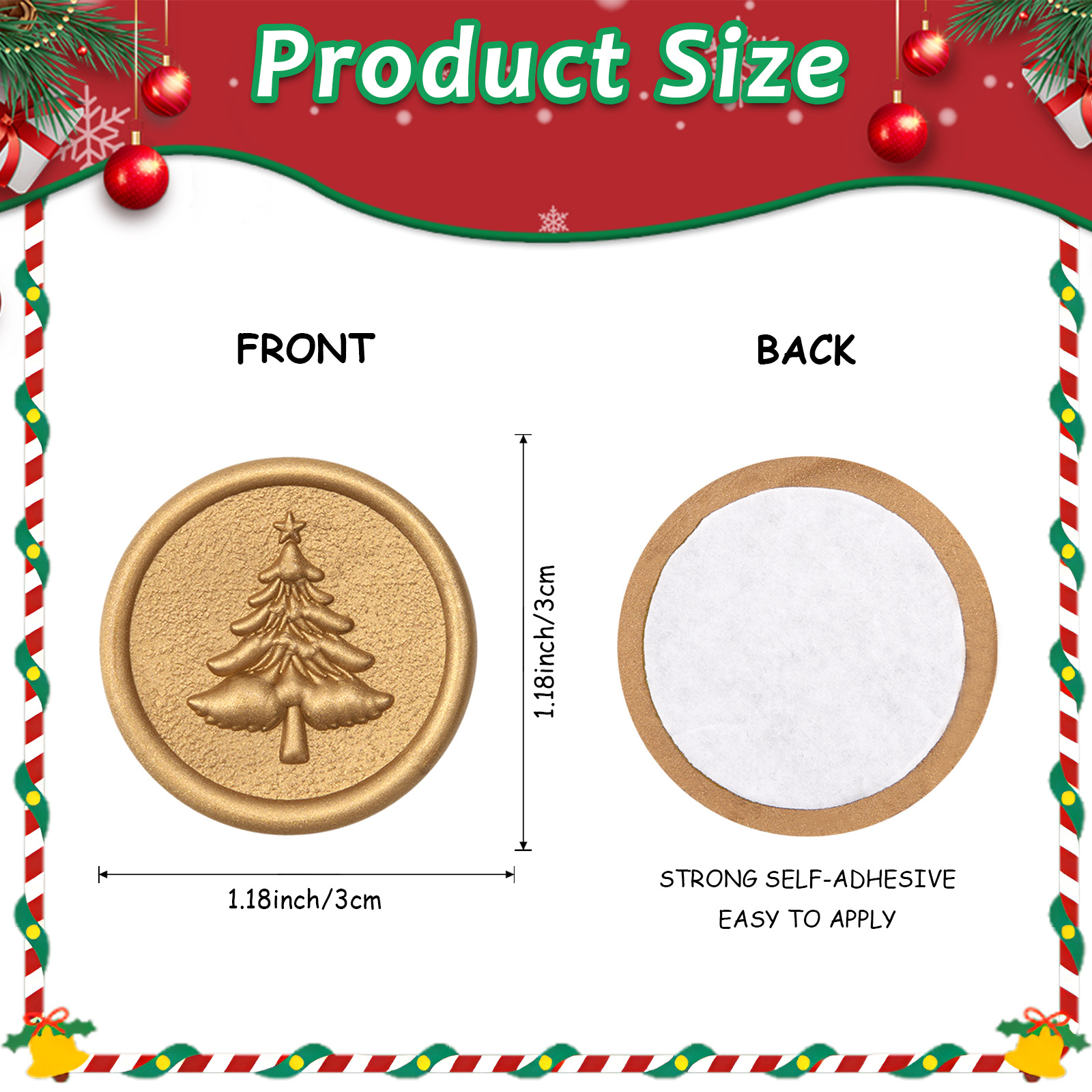 30pcs christmas   seal stickers self     and sleigh wax seals for envelopes gift wrapping cards party invitations and  