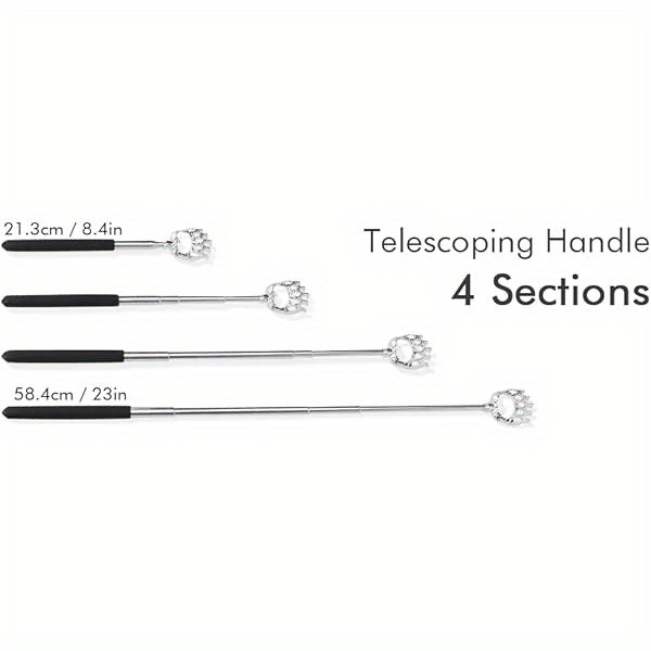 extendable back scratcher with non-slip grip - heavy-duty portable back massager, compact travel scratcher for dad, husband, grandpa - ideal her s day, christmas, birthday gifts for   - funny novelty stocking stuffers for adults, personal care accessory,  , durable construction, husband present, stretches into large land & mountain material, back scratching tool, hers day gift, great for providing good scratches, funny Product details 5