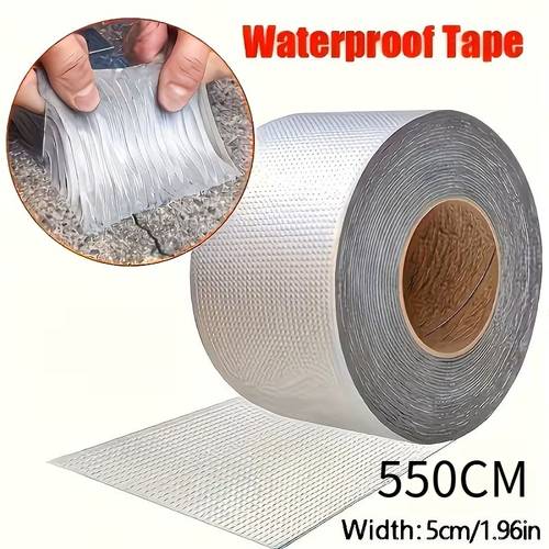 1 roll 216 54inch heavy duty waterproof aluminum foil tape high temperature resistant thermal insulating leak proof and rust proof instant sealing for leak repairs ideal for pipe plumbing roof wall and pool repairs