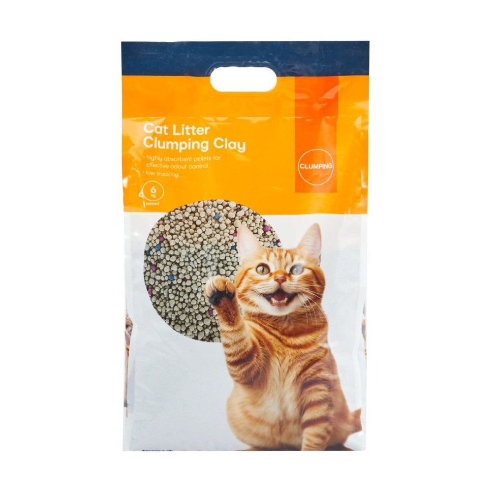 4 PACK 6Kg Clumping Clay Cat Litter Highly Absorbent Low Tracking Odour Control for Cats