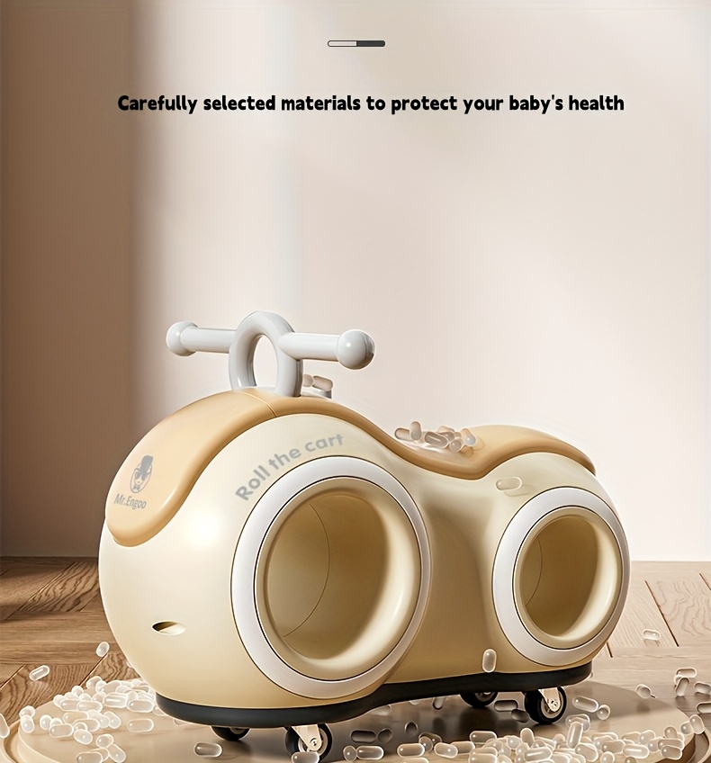 Baby Walker & Toddler Balance Bike with 4-Wheel Stability, 220lb Anti-Tip, Music & Lights - Indoor/Outdoor Ride-On Toy for 12-24 Month Boys & Girls, Parent-Child Interactive Learning Bike, Ideal First Birthday Gift (Pink/Green/Blue/Yellow)