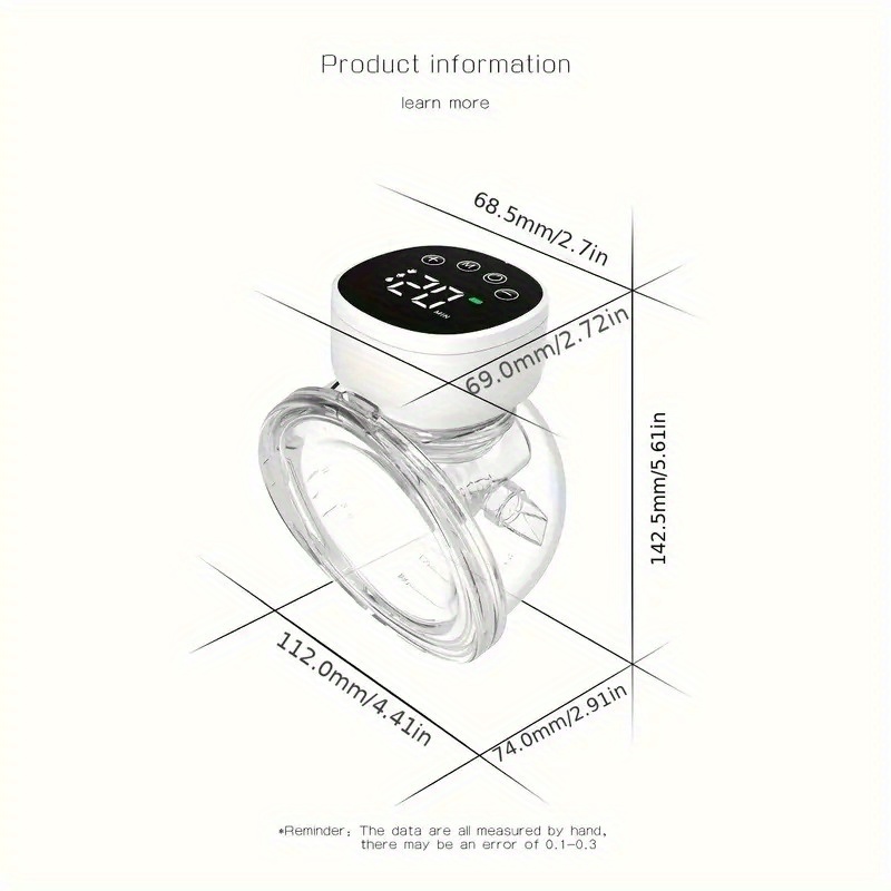  kun electric wearable and hands free electric with 3 mode 180ml large capacity built in rechargeable lithium battery breastfeeding in bra details 4