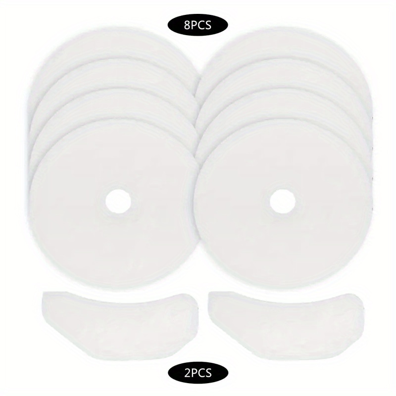 TEMU 10-pack Portable Dryer Dryer Additions With 8 Round Fiber Pads And 2 Front Intake Filter Pads