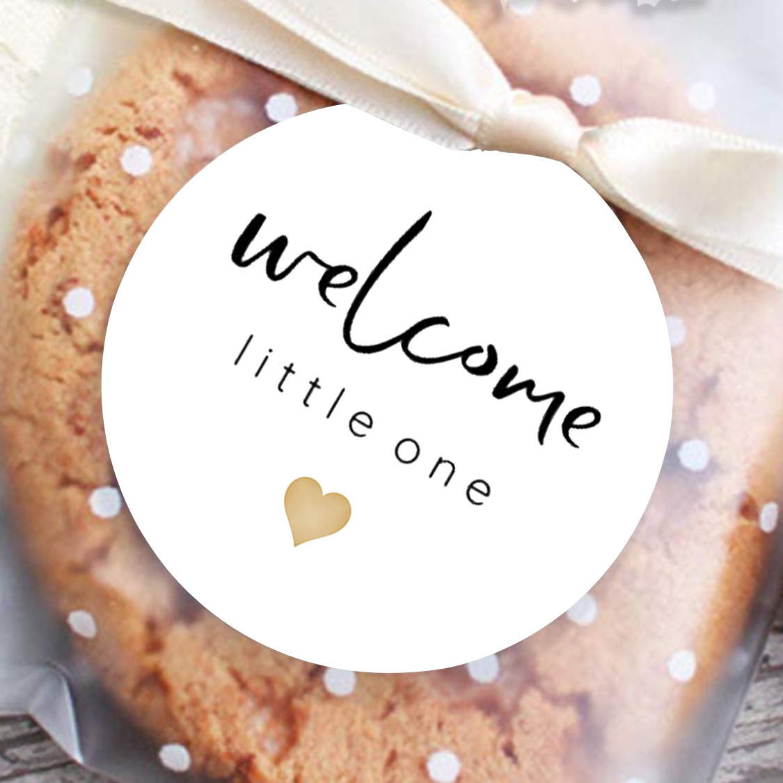 

96pcs "welcome Little One" Shower Stickers - Elegant Golden & White, Gift Wrapping & Party Favors, Ideal For Celebrating , Shower Decorations