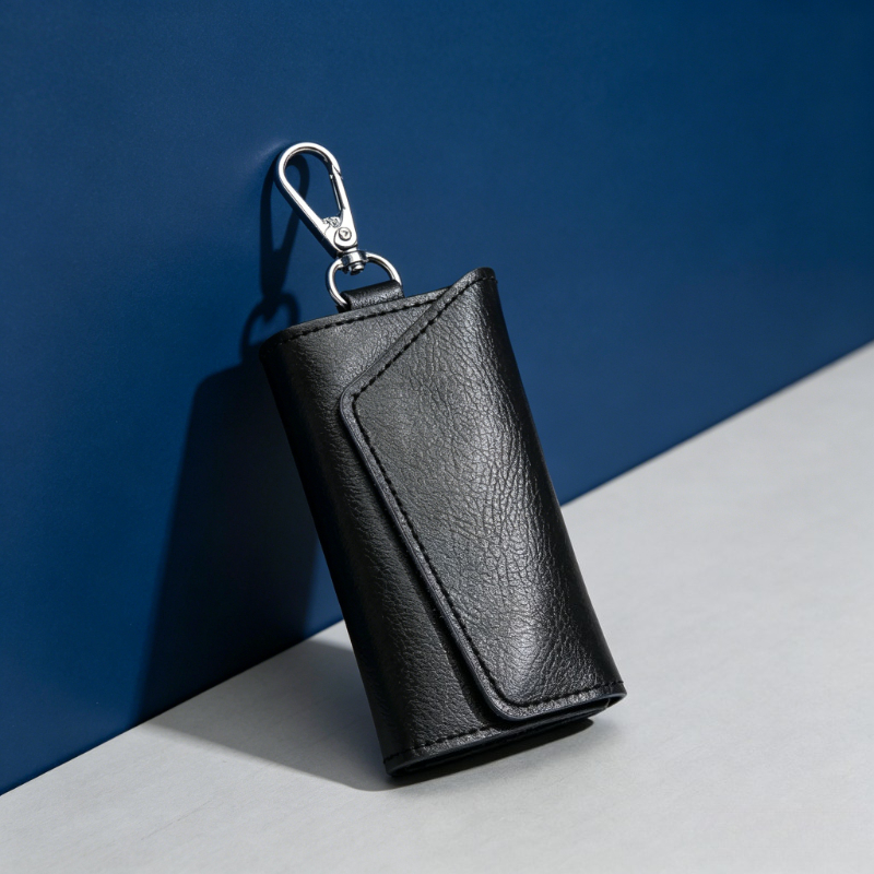TEMU Key Case Genuine Cowhide Leather High Quality Key Case 6 Key Hanging Key Case Unisex Large Capacity Genuine Leather Key Case Personalized