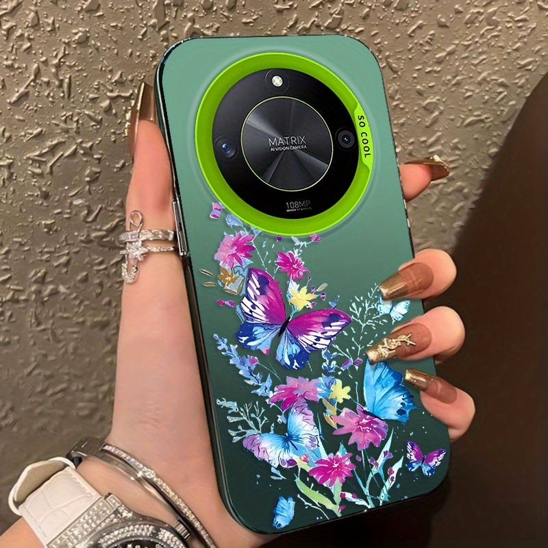 TEMU Phone Case: Colorful Four-color Silvery Scheme Silvery-plated Phone Case Matte Solid Color Suitable 70/80/90/100/200/300/magic 5 6 7