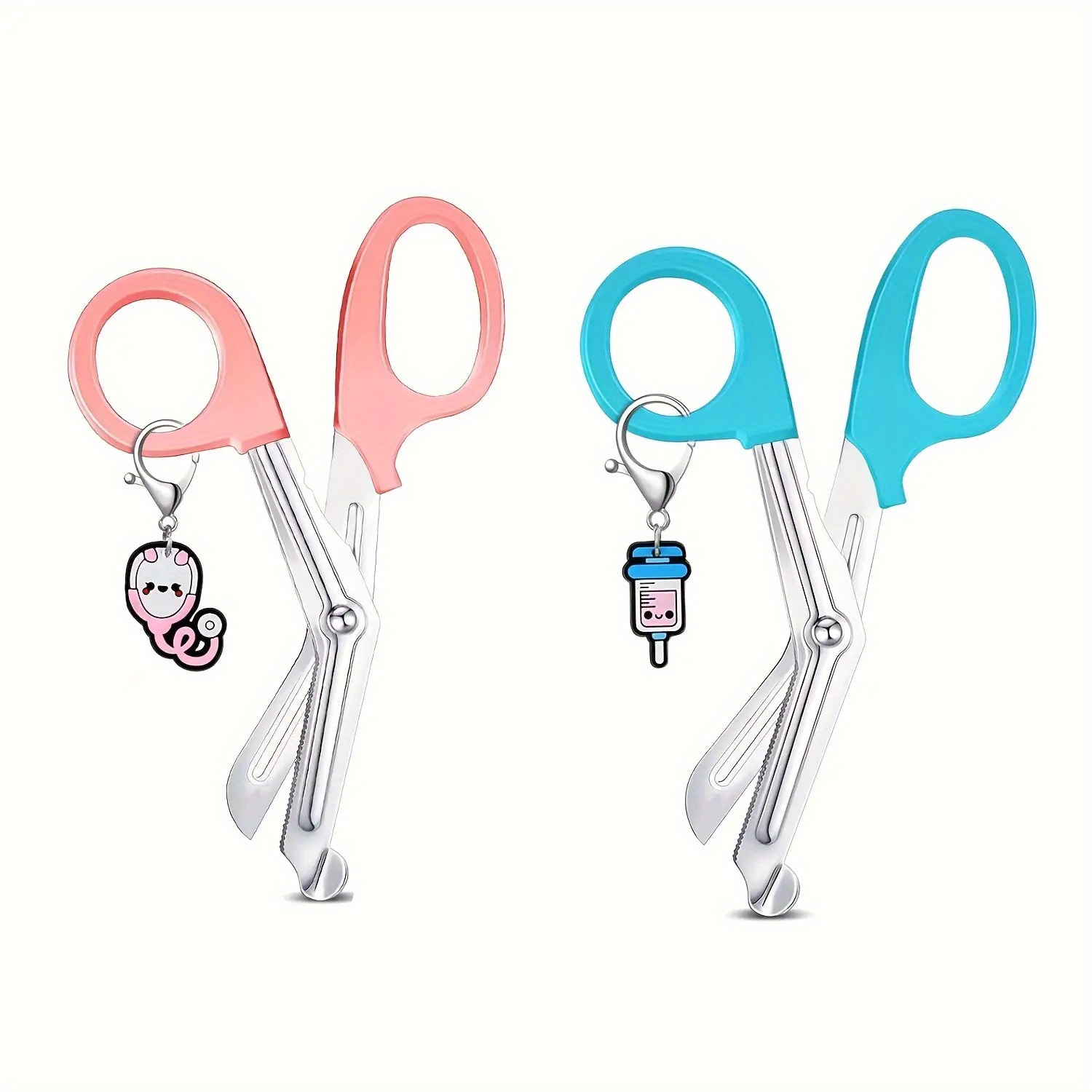 Image of 2/4 Pack Scissors With A Keyring; 6-inch Stainless Steel Scissors Suitable For Everyday Use; For Everyday Outdoor Cutting And Trimming Tape; An Essential Office Supply