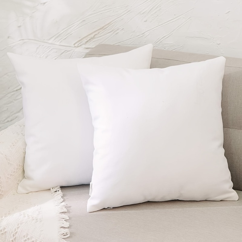 TEMU 2/4pcs Rembourrages de coussin carrés blancs, très élastiques et moelleux, adaptés aux housses de coussin de canapé et de tête de lit, plusieurs