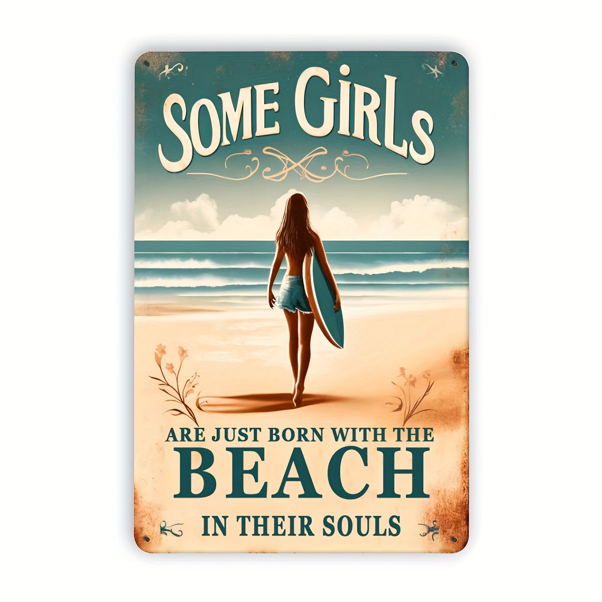 TEMU Beach-inspired Aluminum Sign - Perfect Gift For , Coastal Theme Art For Home Bar, Cafe, Restaurant, Garage, Gym Wall Decor, Room Decor