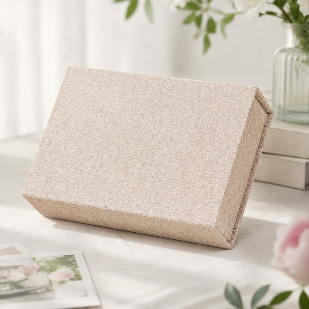 TEMU Magnetic Cloth Storage Case For Photo Albums, Letters & Small Items â Decorative Organizer Box For Jewelry, Watches, Crafts â Durable Desktop