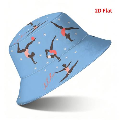 fashion bucket hat printed the gymnasts unisex 2 design foldable durable comfortable for outdoor beach fishing travel hiking party gifts mens hat